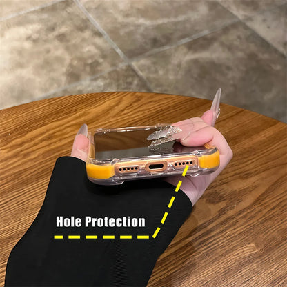 【耐衝撃 クリア】滑り止めフレーム バンパー 透明 アクリル アーマー スマホケース｜iPhone対応 #250425