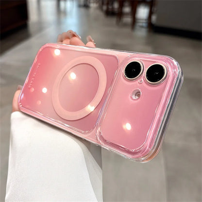 グラデーション ジェリーカラー ストラップ付き Magnet内蔵 iPhoneケース｜クリア・爽やか #260037