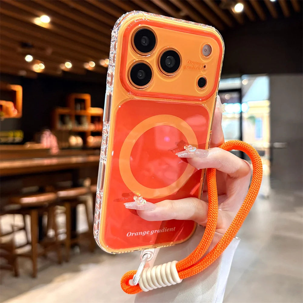 マグネット対応 ロープストラップ付き パステルカラー iPhoneケース #261070