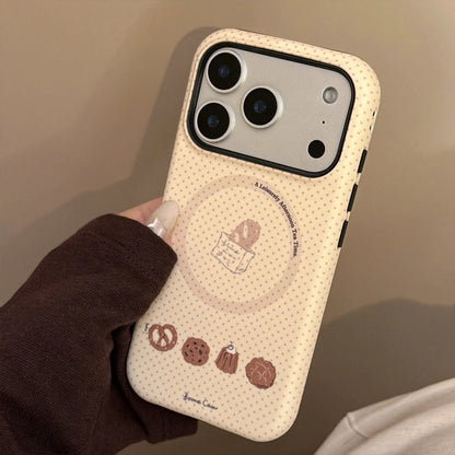 【ハートスタンド】アフタヌーン クッキー スイーツモチーフ × ハートスタンド スマホケース｜iPhone対応 #241225