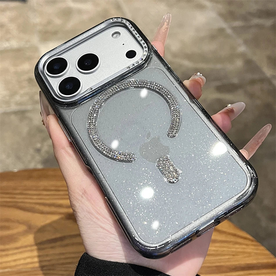 ビジューリング グリッターケース｜キラキラ×リング一体型iPhoneケース #240403