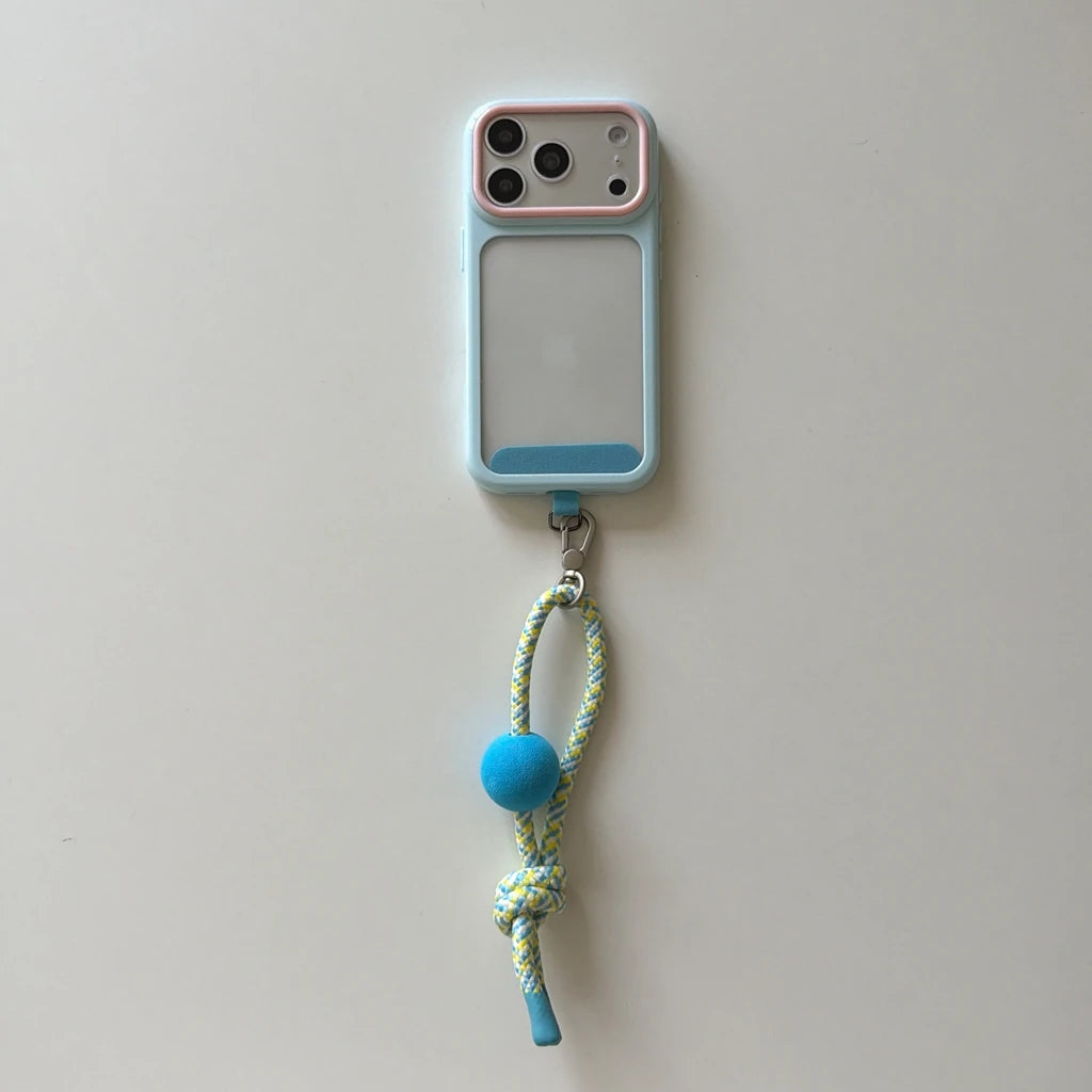 バイカラー ランヤード付き バンパー iPhoneケース｜ポップ・アクティブ #261059