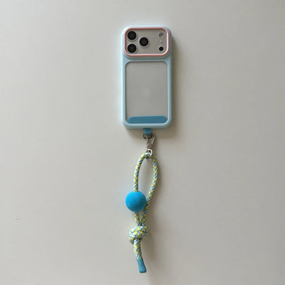バイカラー ランヤード付き バンパー iPhoneケース｜ポップ・アクティブ #261059