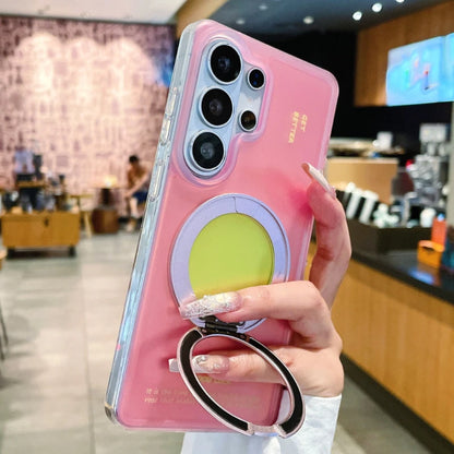 【Galaxy対応】 スタンドリング マグネット内蔵ケース (全7色) スポーティー・モダン #261188