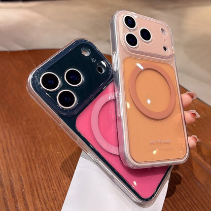 ツートンカラー マグネット内蔵iPhoneケース (全8色) クリア・配色デザイン #261236