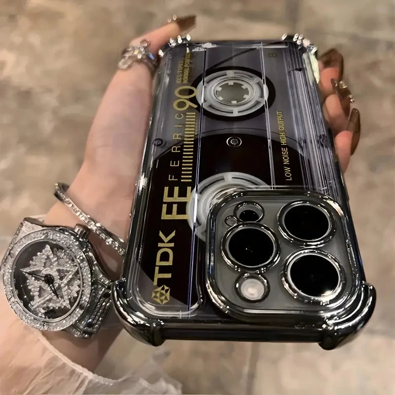 レトロ カセットテープ / ラジカセ デザイン iPhoneケース #260105