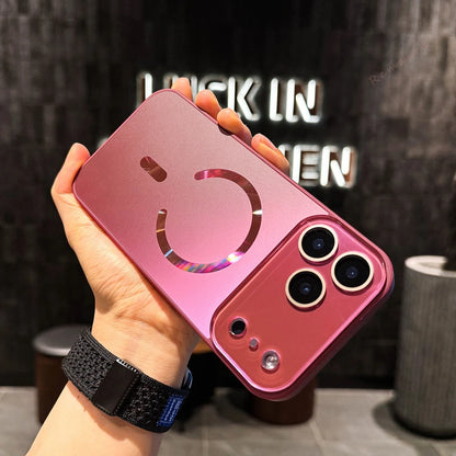 メタリックリング Magnet内蔵 iPhoneケース｜ミラー調・スタイリッシュ #240316