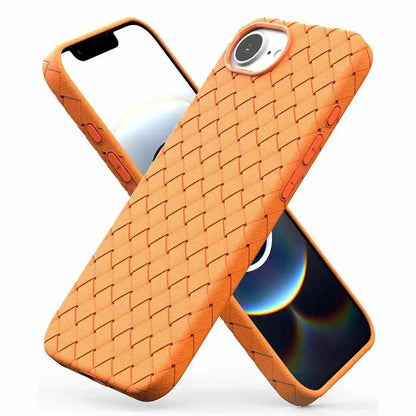 【シンプルシリーズ】編み込みレザー調 高級感おしゃれスマホケース｜iPhone対応 #251105