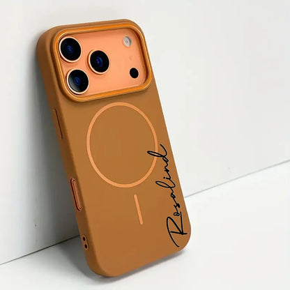 【カスタムシリーズ】マグネットリング内蔵 名入れ  ソフトスマホケース｜iPhone対応 #240723