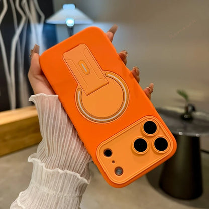 【折りたたみスタンド】シンプルカラー iPhoneケース #260131