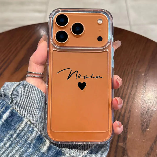 【カスタムシリーズ】クリアフレーム シンプル 名入れ スマホケース｜iPhone対応 #240719