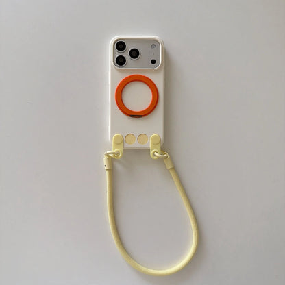 パステルカラー シリコン製 iPhoneケース ストラップ付き 全6色 韓国風・くすみカラー・ナチュラル #261108