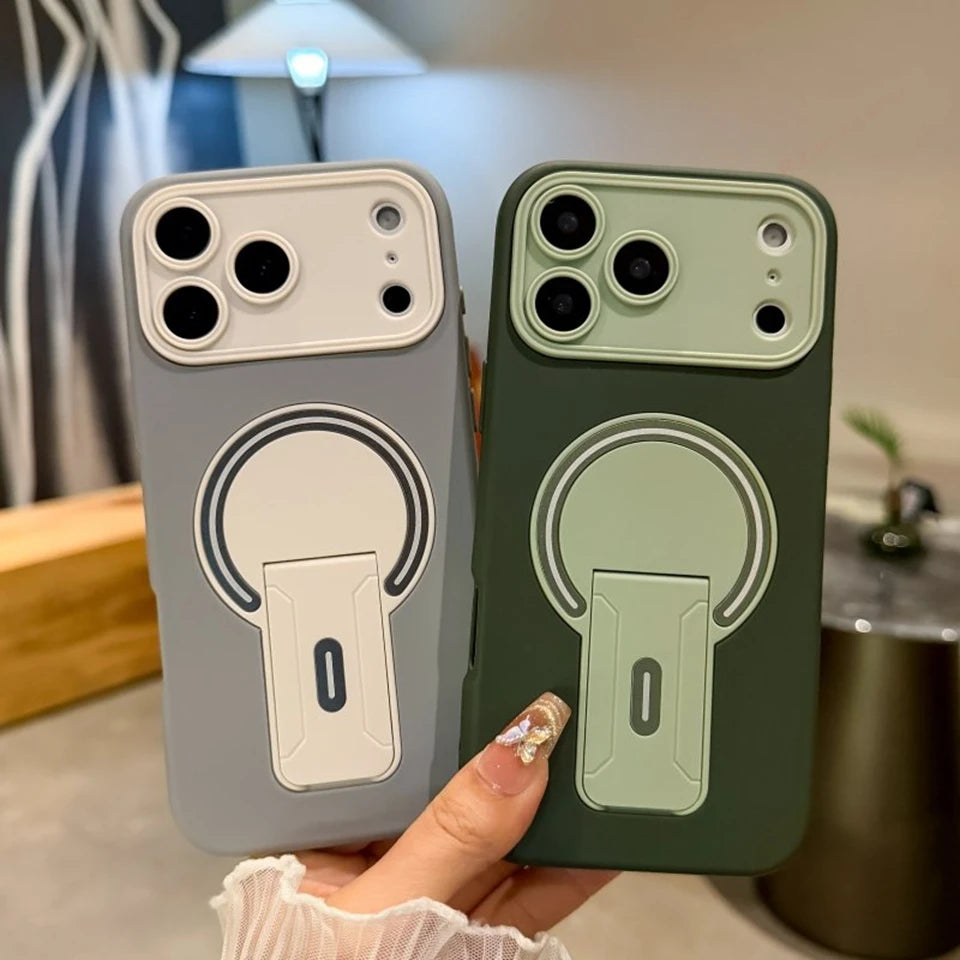 【折りたたみスタンド】シンプルカラー iPhoneケース #260131