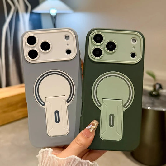 【折りたたみスタンド】シンプルカラー iPhoneケース #260131