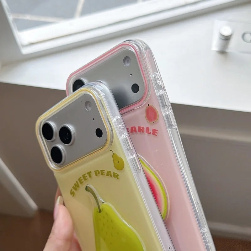 ポップでカラフルな3Dフルーツデザイン iPhoneケース｜ 軽量で持ちやすいデザイン #260063