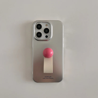 【シルバー×カラーポップ】レトロ ポップ バンドケース｜iPhone対応 #250723