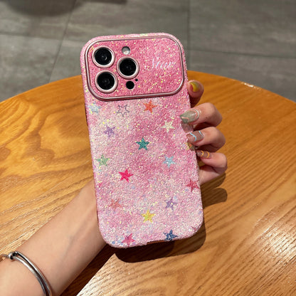 【グリッターシリーズ】 スターラメ ピンク グリッターケース｜iPhone対応 #240905