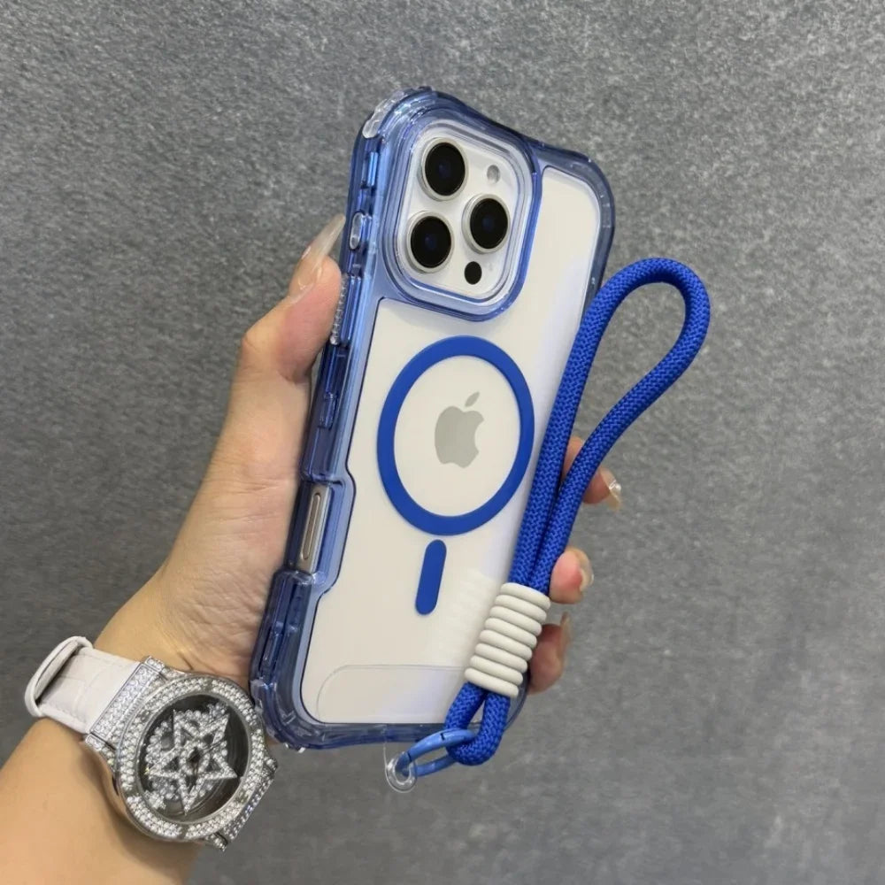 ネオンストラップ付き iPhoneケース｜クリアケース・Magnet内蔵・ショルダーストラップ付き #230803