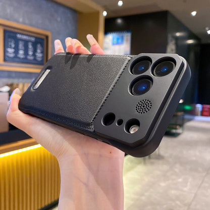 【Magnet内蔵】 高級PUレザー＆メタルプレート デザインスマホケース｜iPhone対応 #251128