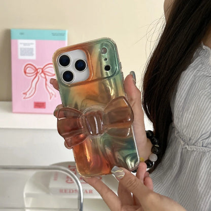 ニュアンスマーブル×リボングリップ iPhoneケース｜大人ガーリー・トレンド #231013