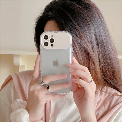 【クリアカラフルシリーズ】半透明シリコン レンズカバー付き ポップカラー スマホケース｜iPhone対応 #251020