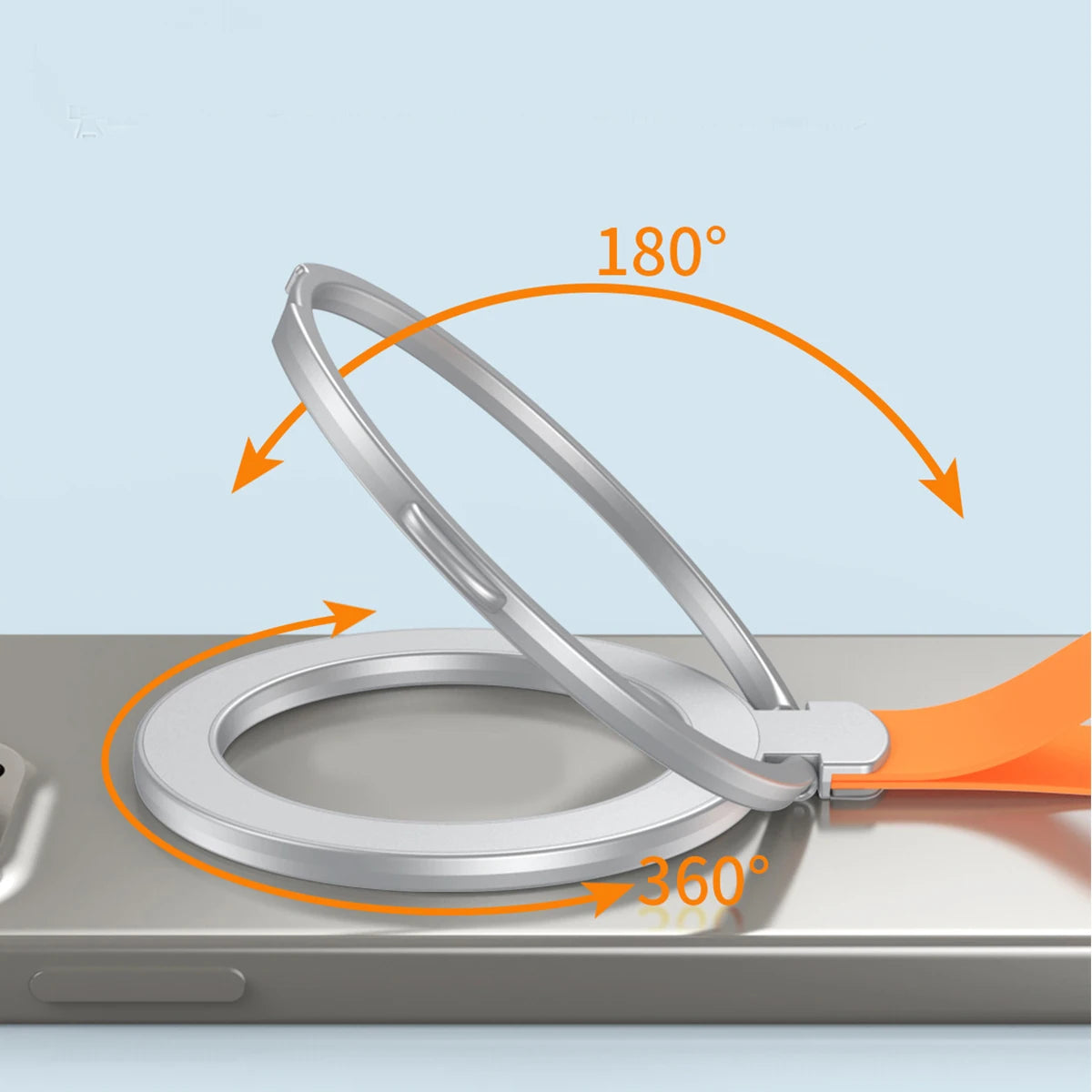 【スマホリンググリップ】メタルリング ハンドル 折りたたみスタンド | Magnet対応 #241104