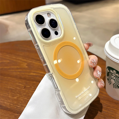 【Magnet内蔵】ふんわりチーク 滲み グラデデザイン パステルカラー｜iPhone対応 #260125