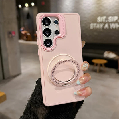【Galaxy対応】パステルカラー スタンドリング スマホケース (全6色) マイルド・キュート スマホケース PCA #261189