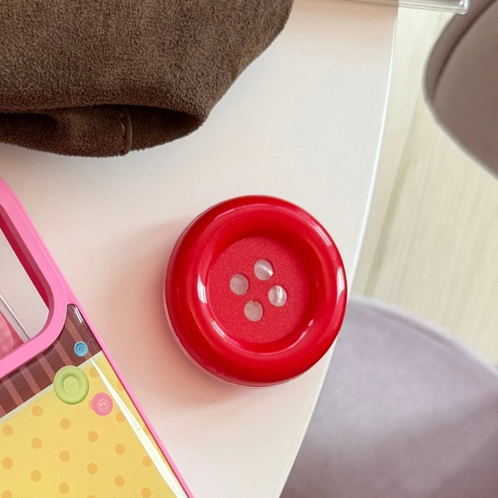 カラフルボーダー ボタンスタンド付き iPhoneケース｜ポップ・レトロ #261256