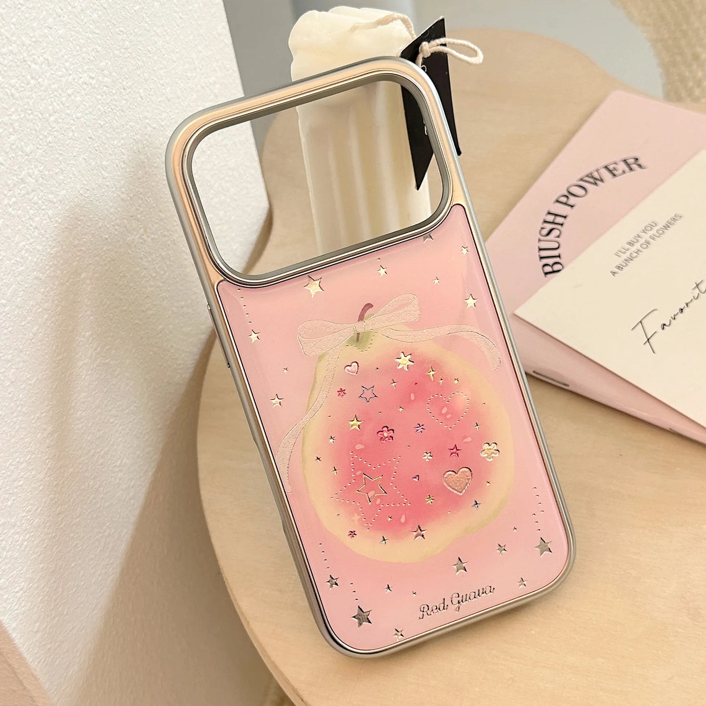 リボンデザイン ガーリーピンク グアバ iPhoneケース #260601