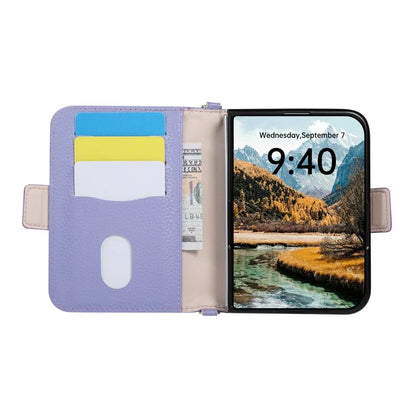 iPhone Duo 上品バイカラー カード＆ファスナー収納付きケース ｜フェミニン・トレンド カード収納 シンプル PCA #261227