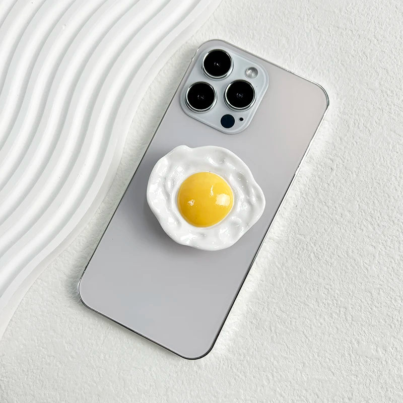 スマホグリップ｜たまご 目玉焼きデザイン スマホスタンド 落下防止 #260425