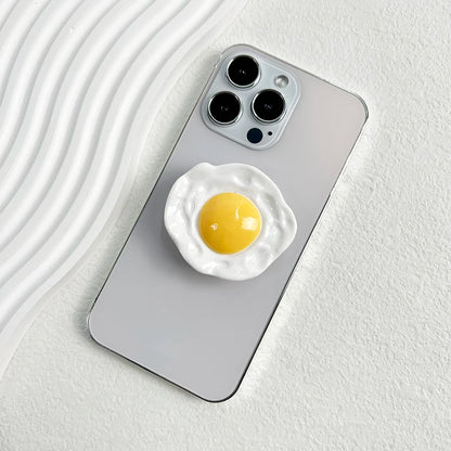 スマホグリップ｜たまご 目玉焼きデザイン スマホスタンド 落下防止 #260425