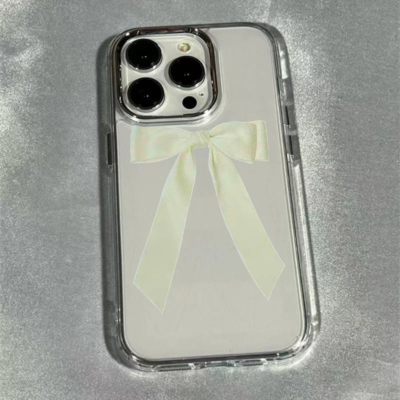 サテンリボンデザイン ミラー iPhoneケース #260309