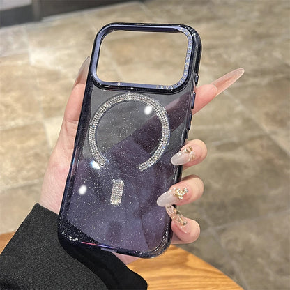 ビジューリング グリッターケース｜キラキラ×リング一体型iPhoneケース #240403