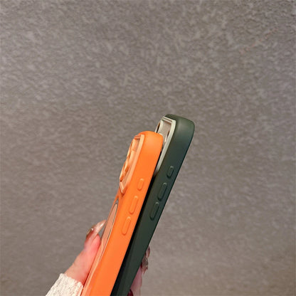 【折りたたみスタンド】シンプルカラー iPhoneケース #260131