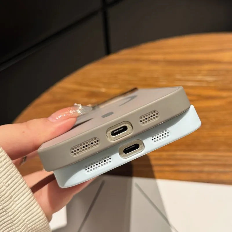 【ワイヤレス充電対応シリーズ】 シンプルおしゃれ マット スマホケース｜iPhone対応 #251104