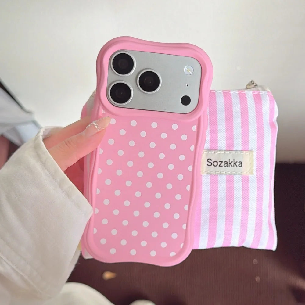 ドット柄 iPhoneケース (全4色) ポップ・ビビッド #261214