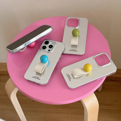 【シルバー×カラーポップ】レトロ ポップ バンドケース｜iPhone対応 #250723