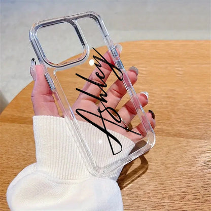 【カスタムNAMEシリーズ】筆記体 アルファベットネーム クリア スマホケース｜iPhone対応 #241009