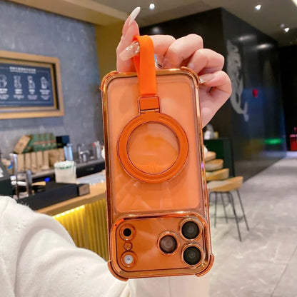 クリアメタルリング ケース｜透明 × カラーフレーム  iPhoneケース #240406