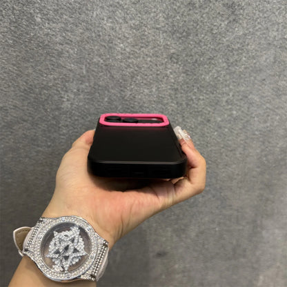 【カラフルバンパーシリーズ】耐衝撃 シリコン TPU カラーライン ネオン バイカラー デザイン スマホケース｜iPhone対応 #251225