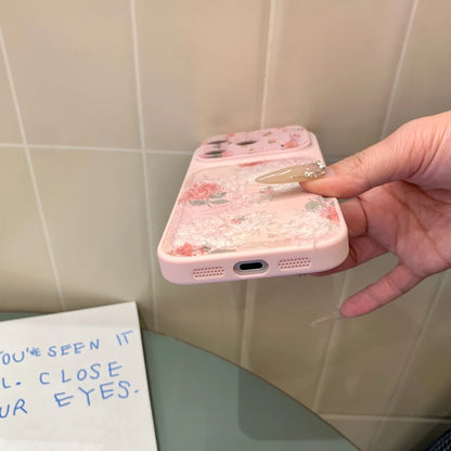 【ローズ柄】iPhoneケース エンボスデザイン マット｜ローズフラワー 大人フェミニン #231027