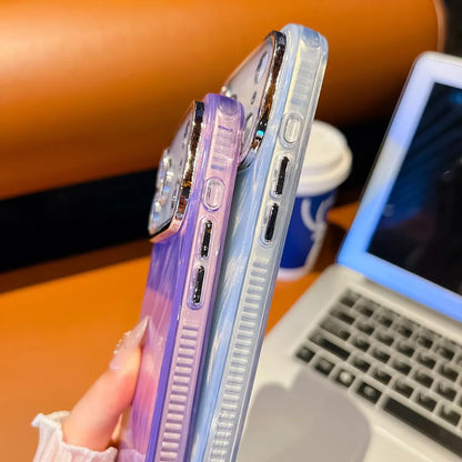 【フェザーシリーズ】ホログラム加工 羽根柄デザイン スマホケース｜iPhone対応 #251204