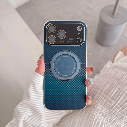 【折りたたみリングスタンド】耐衝撃 スリム TPU シンプル スタイリッシュ カーボン調デザイン スマホケース｜iPhone対応 #251228