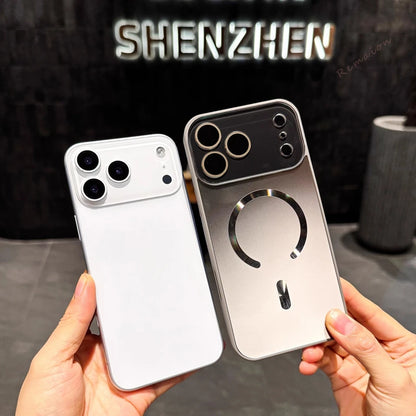 メタリックリング Magnet内蔵 iPhoneケース｜ミラー調・スタイリッシュ #240316