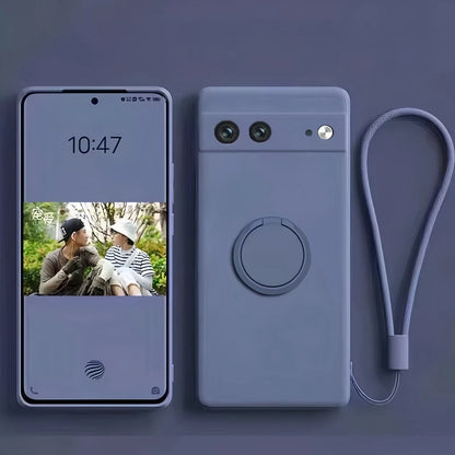 【Google Pixel対応】 マット 無地 ストラップ付き ケース｜シンプル・スタイリッシュ  #261025