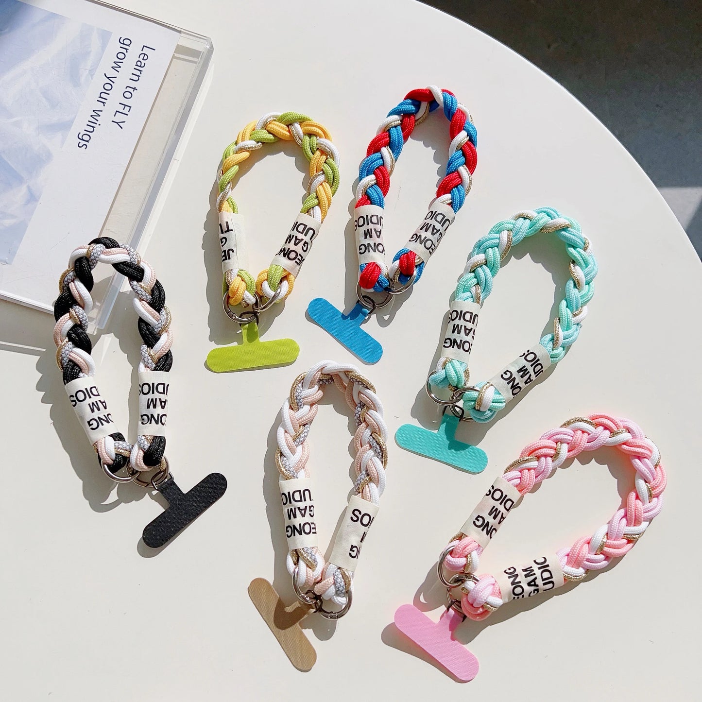 【ストラップ】くすみカラー編み ロープストラップ