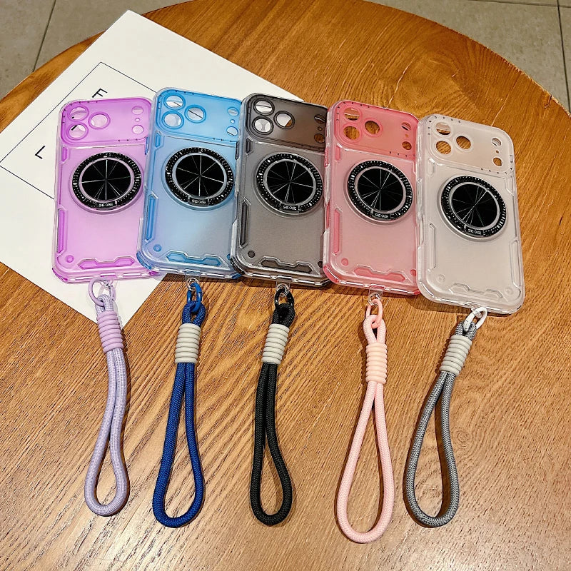 【リングスタンドシリーズ】マグネット対応 ストラップ付き 半透明 クリアスマホケース｜iPhone対応 #251214