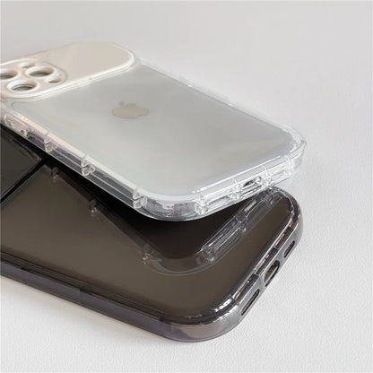 【クリアカラフルシリーズ】半透明シリコン レンズカバー付き ポップカラー スマホケース｜iPhone対応 #251020